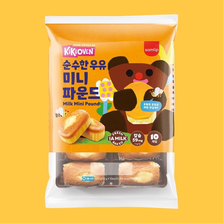 키키오븐 1A 순수한 우유 칼슘 미니파운드 10입 2봉