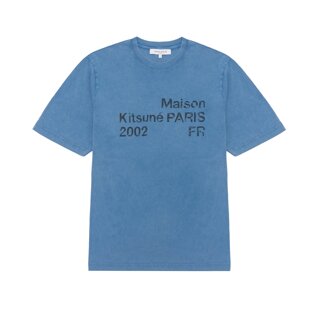 메종키츠네 남성 페이디드 컴포트 티셔츠 라피스 블루 페이디드 PM00124KJ7036-0417