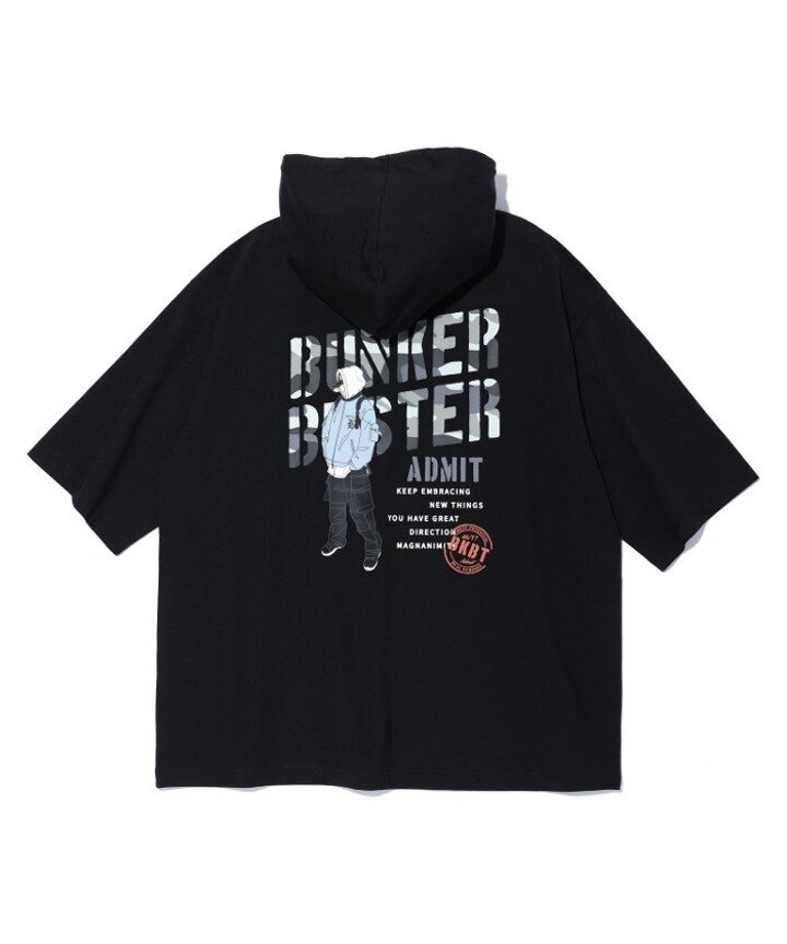 어드밋 반팔 후디 BLACK (MO3TU634-076)GJA