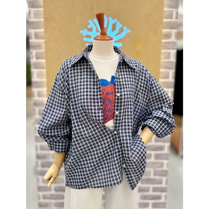 (광주신세계)루즈핏 체크 남방 (LC31F5NB518X)