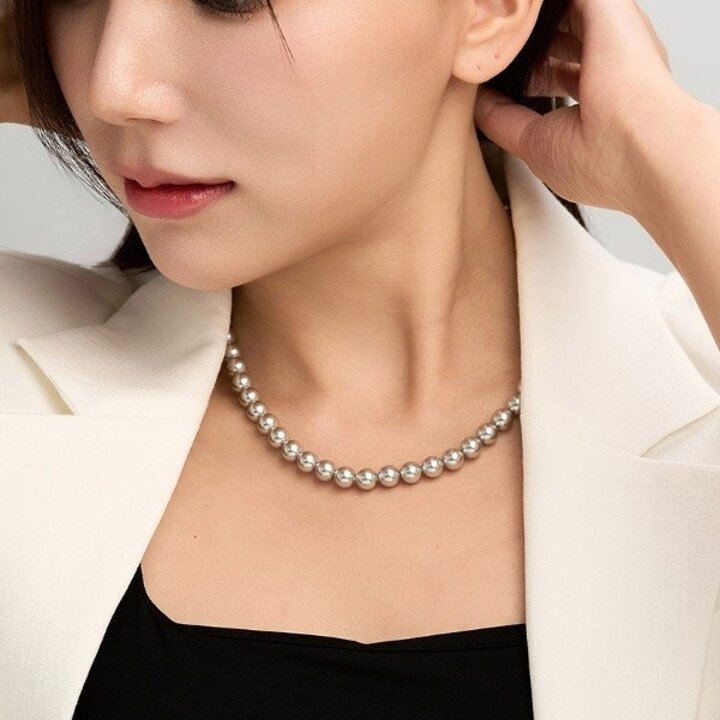 (신세계센텀점)에센셜 그레이 진주 14K 목걸이 L (8mm) LNN25047G