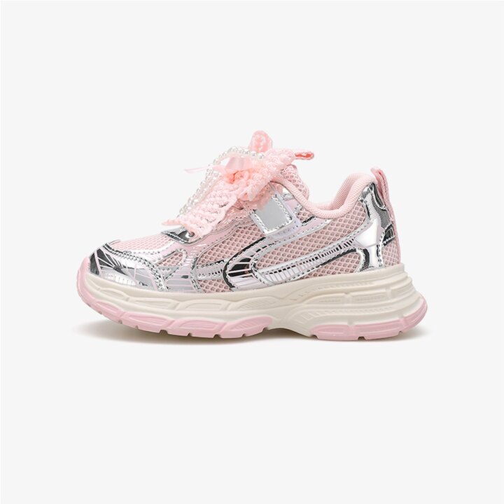 키즈 블링블링 스니커즈 운동화 레이스 리본 점프 (핑크) BM25301-PINK