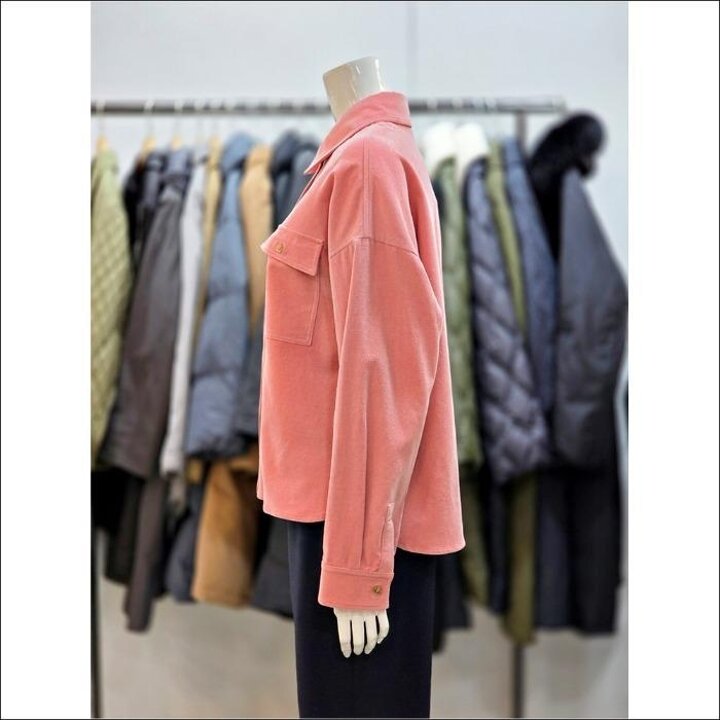 BCBG올앤선드리세이브존02플랩포켓코듀로이셔츠형블라우스A6S1B402