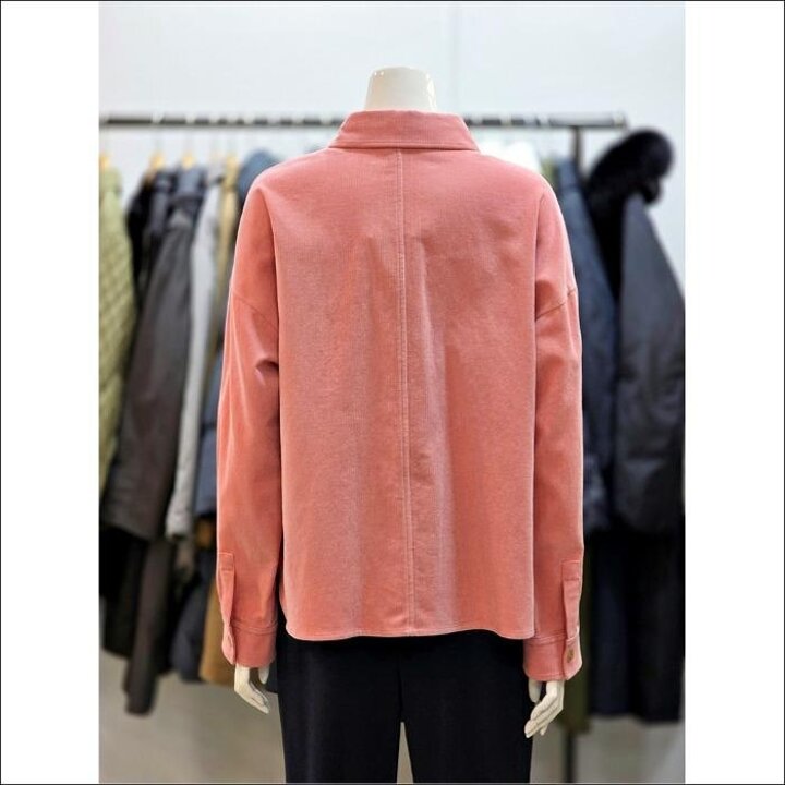 BCBG올앤선드리세이브존02플랩포켓코듀로이셔츠형블라우스A6S1B402