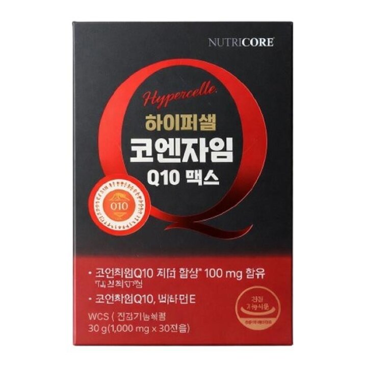 뉴트리코어하이퍼셀코엔자임Q10맥스1000mg코큐텐30캡슐,1개