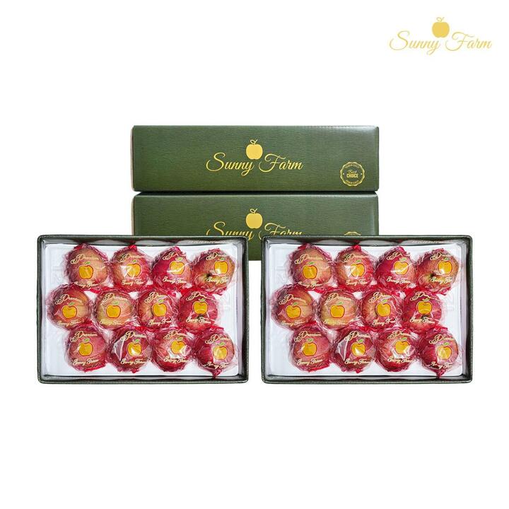 [12브릭스 이상]써니팜 경북 세척 홍로사과 4kg  x 2박스(215g이상)