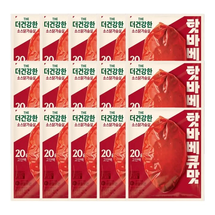 CJ제일제당 더건강한 닭가슴살 핫바베큐 100g x15개 (냉동)