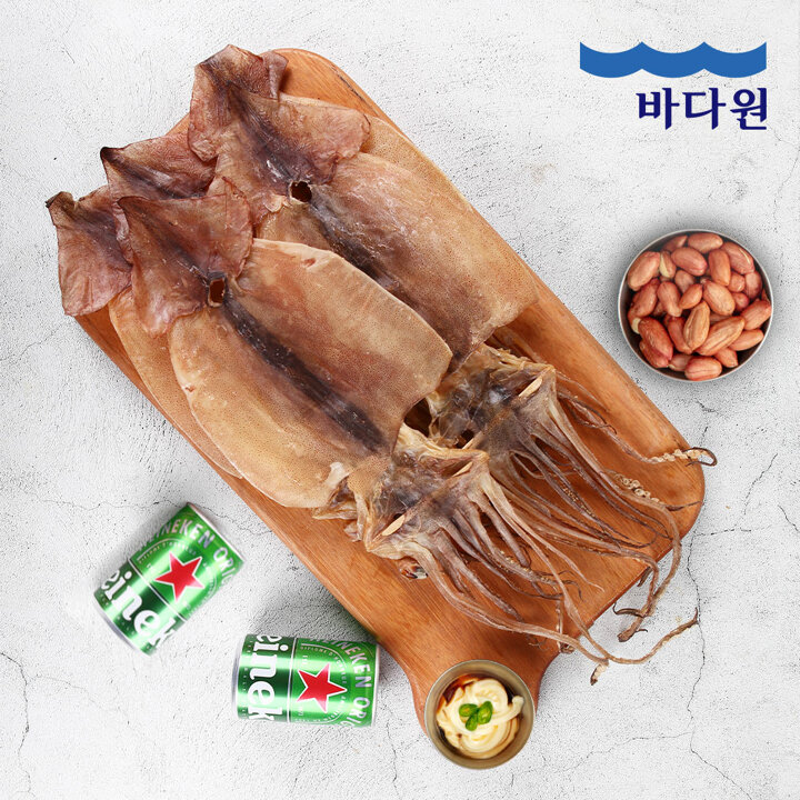 바다원 동해안 건조오징어 10미 (600g) 국내산