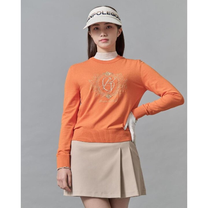 (신세계강남점)SS25 여성 원포인트 니트 풀오버 - 오렌지 (BJ5151A028)
