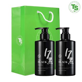 TS더블랙17샴푸 500g 2개 + 그린 쇼핑백 1개