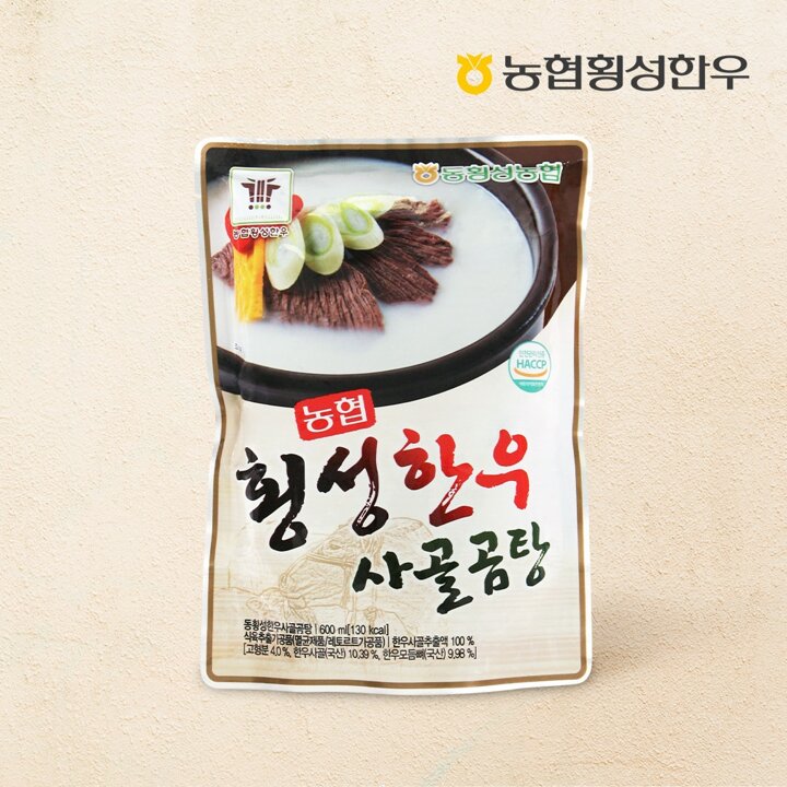 [동횡성농협] 농협 횡성한우 사골곰탕 600ml x 4봉