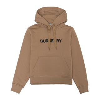 버버리 여성 로고 후드티셔츠 카멜 8084756