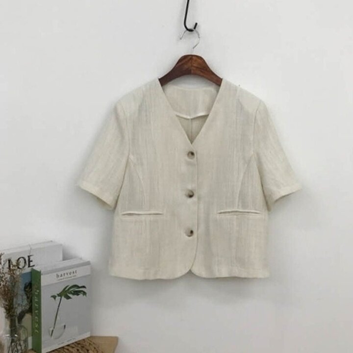 노카라 반팔 자켓 팔뚝살 커버 데일리 활용도 높은20338850667501