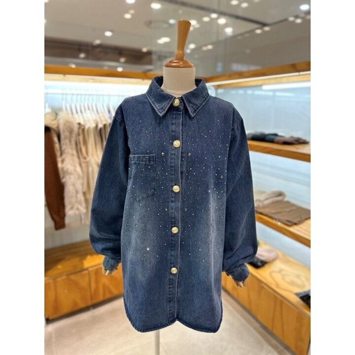 (신세계마산점)스터드 셔츠형 데님자켓(LC31E3DJ501X)