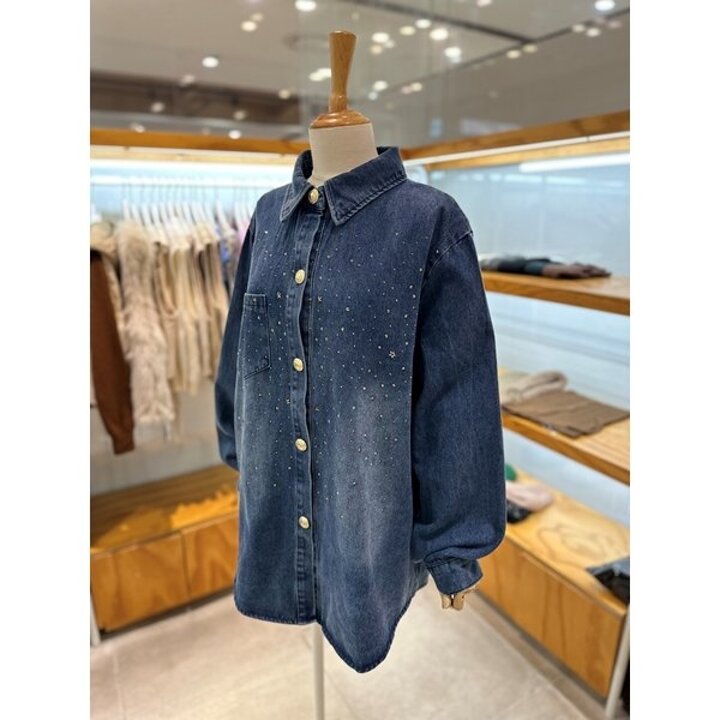 (신세계마산점)스터드 셔츠형 데님자켓(LC31E3DJ501X)