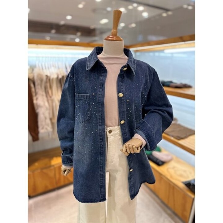 (신세계마산점)스터드 셔츠형 데님자켓(LC31E3DJ501X)