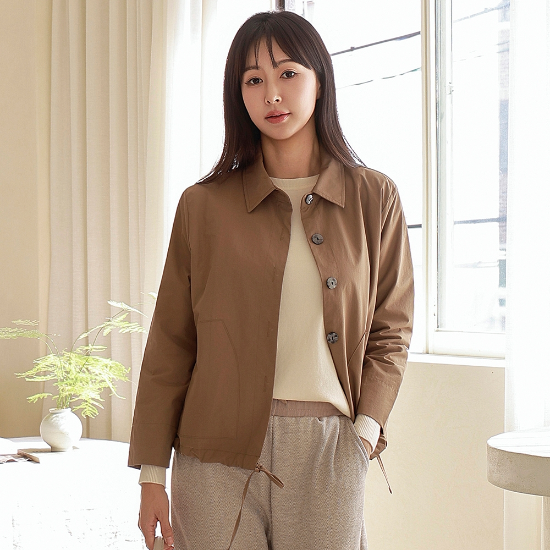 카라 빅사이즈 싱글 하프 자켓 40-50대 미시 중년여성 엄마옷