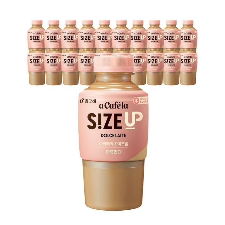 빙그레 아카페라 사이즈업 연유라떼 350ml 20입