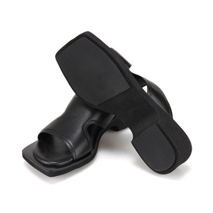 [본사운영] THE FLAT 양가죽 트렌드 원컬러 여성 뮬 4cm BBJ392