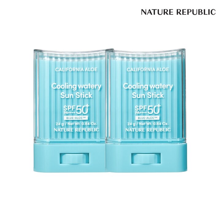 [1+1] 캘리포니아 알로에 쿨링 수분 선스틱 SPF50+ PA++++