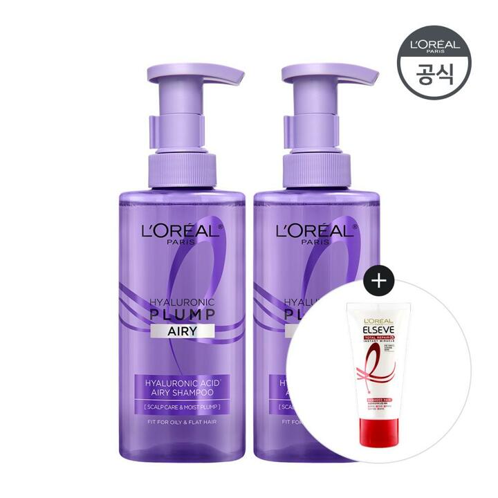 [수분볼륨UP] 로레알파리 히알루론산 두피 샴푸 440ml 1+1 [증정]TR5 헤어팩 50ml
