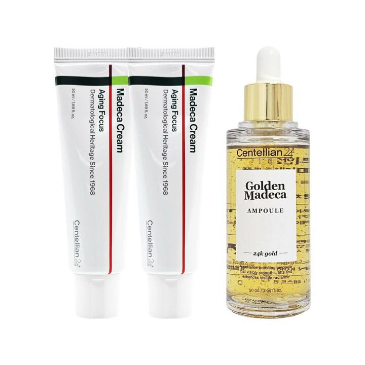 동국제약 센텔리안24 마데카 크림 시즌8 에이징 포커스 50ml 2개+골든 앰플 50ml