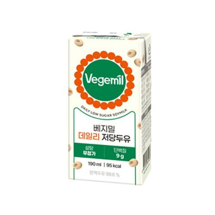[베지밀] 베지밀 데일리저당 두유 190mlx48팩