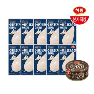하림 수비드 닭가슴살 오리지널 100g 10팩+소스닭가슴살 짜장(캔) 135g