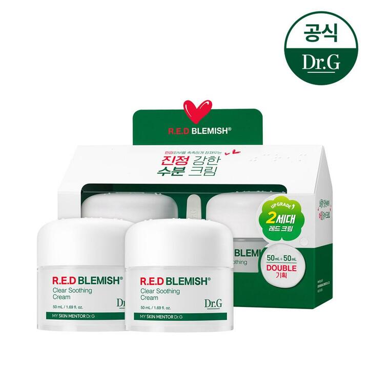 닥터지 레드 블레미쉬 클리어 수딩 크림 50ml 듀오 기프트 세트 (Jar)