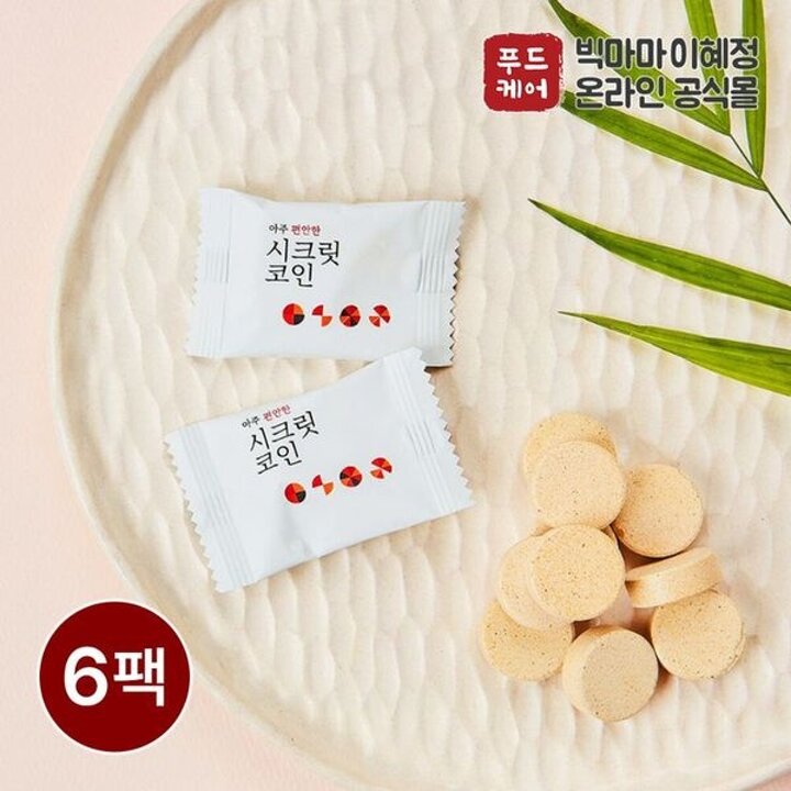 빅마마이혜정 시크릿코인 편안한맛 80g 6팩[34078435]