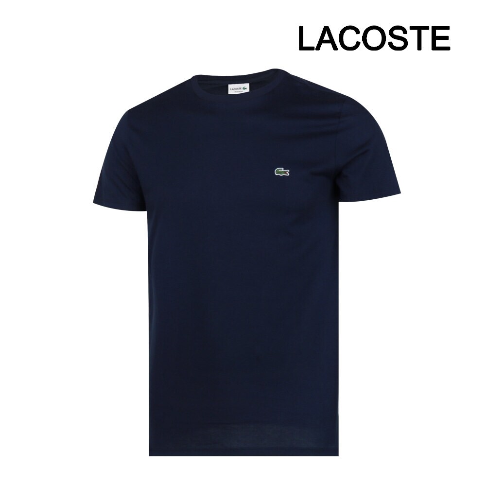 LACOSTE 반팔티셔츠 크루넥 기본티 네이비 TH6709-166