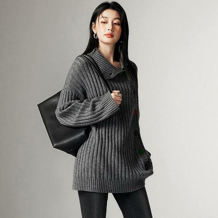 [루미루나]루즈핏소프트카라가디건