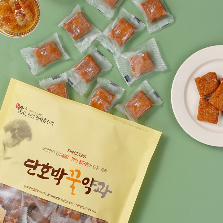 김규흔 한과 단호박 꿀약과 (파우치형) 500g