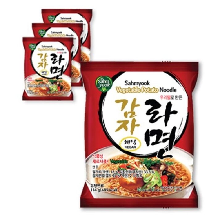 우리밀 채식 감자 라면 114g 4봉
