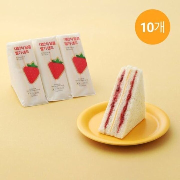[5+5]아워홈 대만식 달콤 딸기 크림 샌드위치+ 햄치즈 샌드위치..[35481371]
