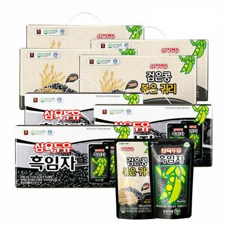 삼육두유 검은콩 볶은귀리 60팩 + 흑임자두유 45팩 (총105팩)