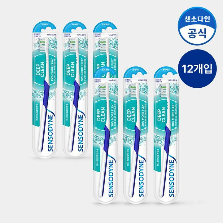 센소다인 딥클린 초 미세모 칫솔 12개