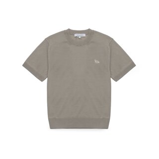 메종키츠네 여성 베이비폭스 메리노 울 반팔 스웨터 티 리프 OW00807KT1181-0450