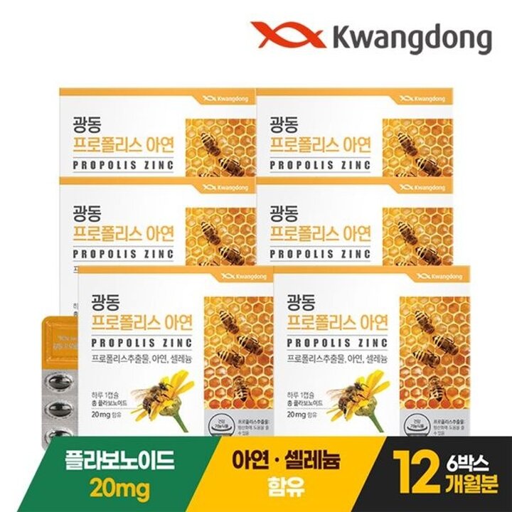 광동프로폴리스아연 6박스 12개월 플라보노이드[30038673]