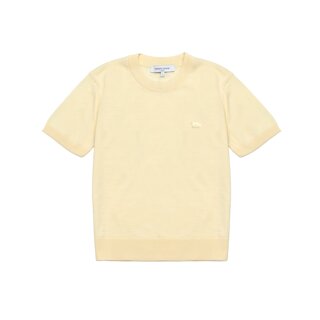 메종키츠네 여성 베이비폭스 메리노 울 반팔 스웨터 레몬 OW00807KT1181-0424