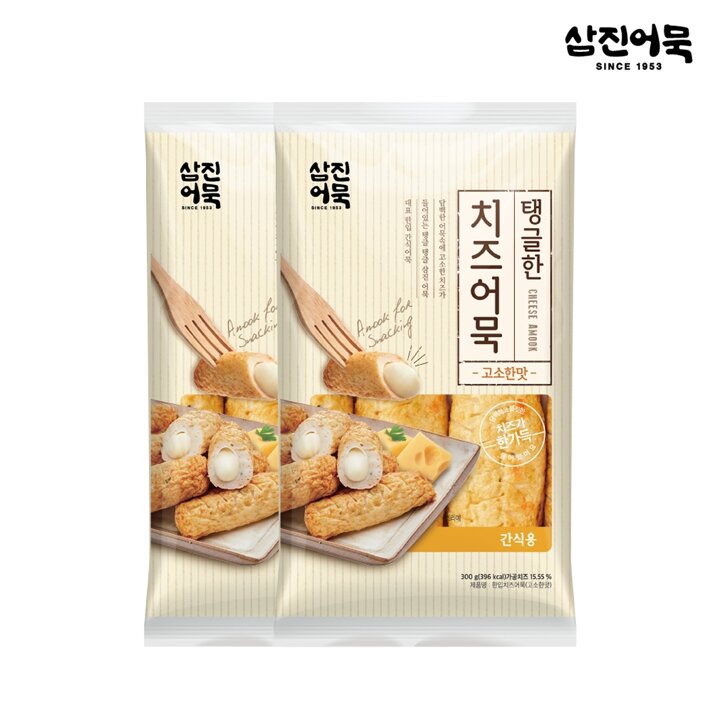 [삼진어묵] 탱글한 치즈어묵(고소한맛) 300g x 2개