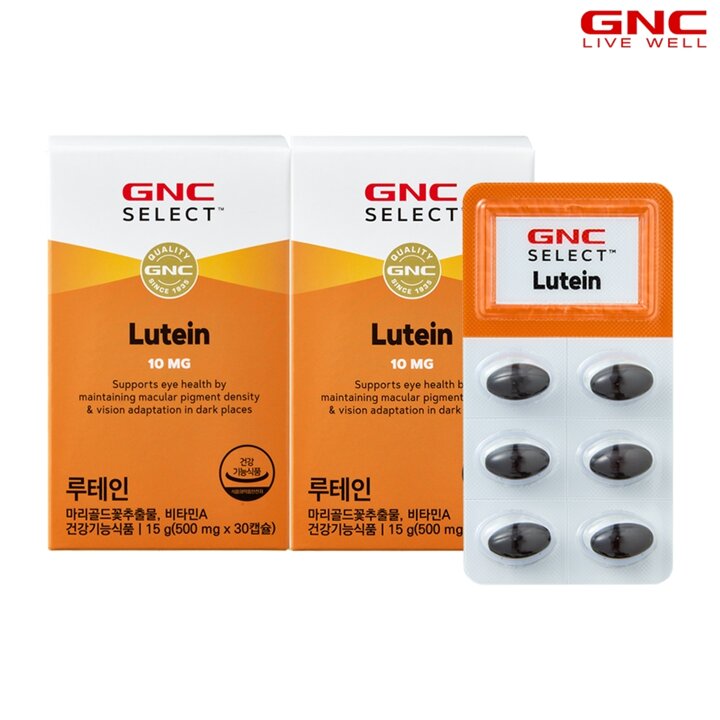 [GNC] 셀렉트 루테인 500mg 30캡슐 (1개월분) x 2병_1002253x2