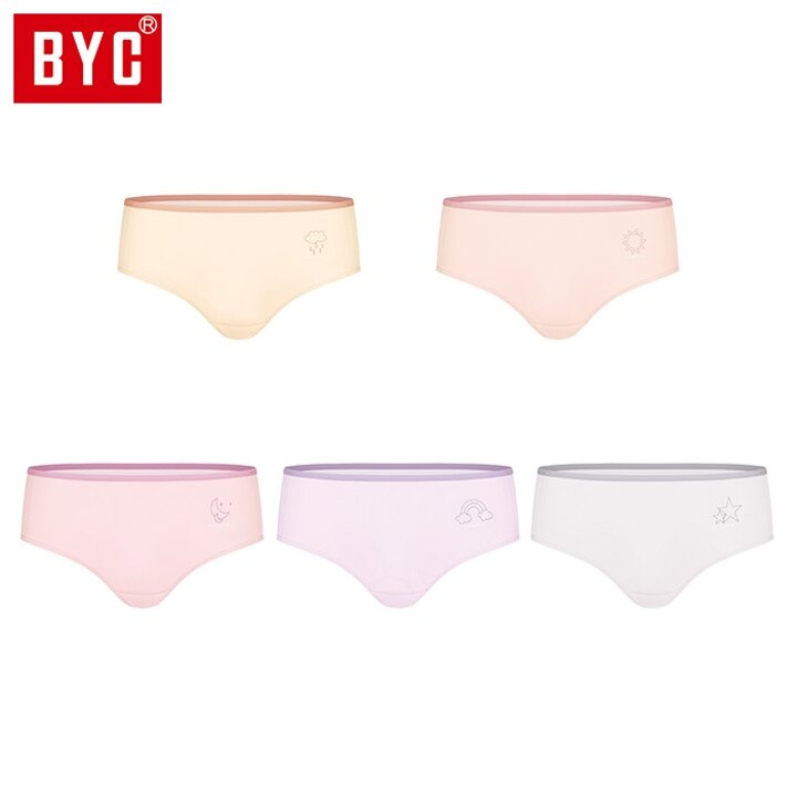BYC여성 60수면스판 미디 요일 삼각팬티 DOLP2242