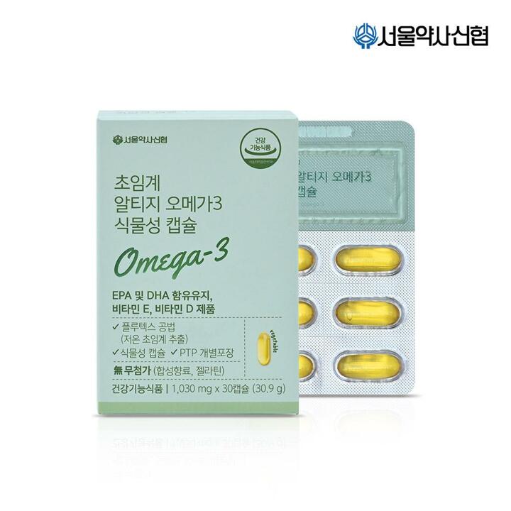 [G] 서울약사신협 초임계 알티지 오메가3 식물성캡슐 30캡슐