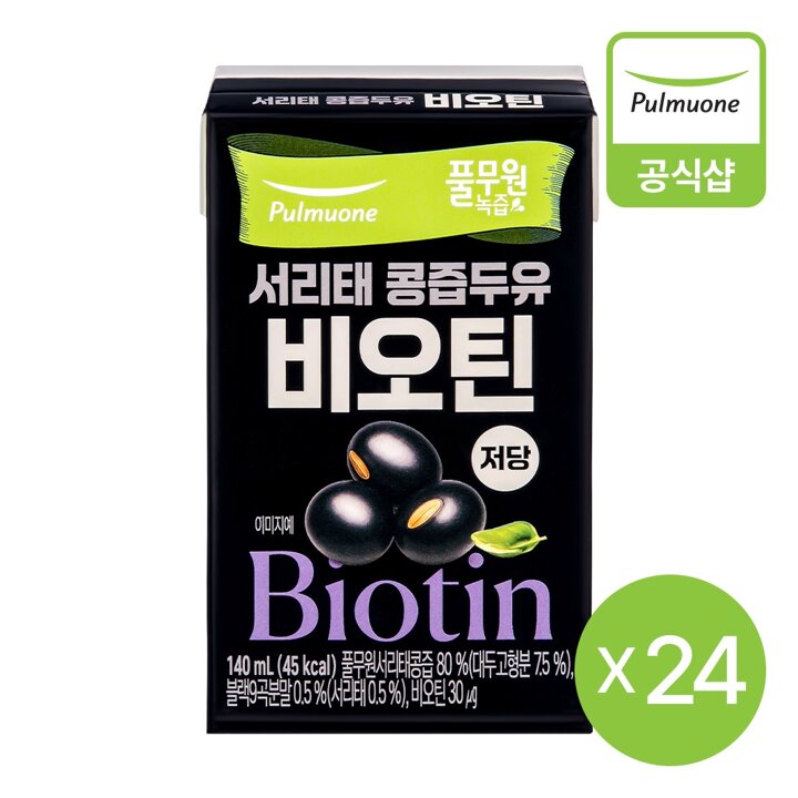 [풀무원] 서리태 콩즙두유 비오틴 (140mlX24입)