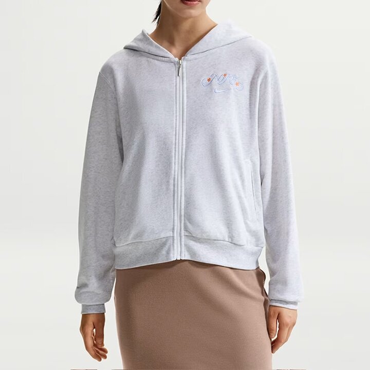 [국내매장] 나이키/여성자켓/NSW 칠 테리 루즈 풀집 테리 후디(IR7571-051)