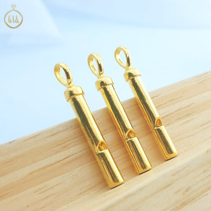 [가앤] 24k순금 호루라기 휘슬 호신 목걸이 메달 펜던트 3.75g