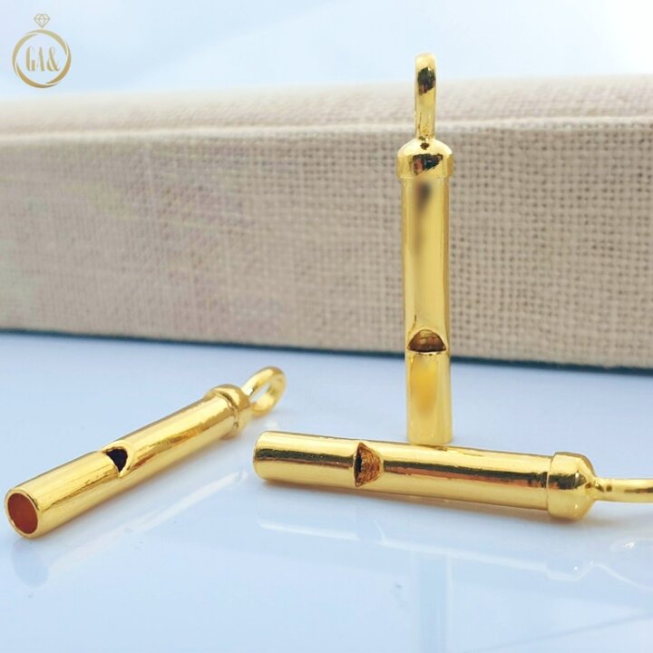 [가앤] 24k순금 호루라기 휘슬 호신 목걸이 메달 펜던트 3.75g