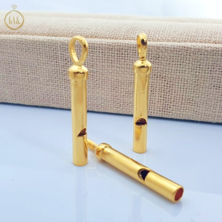 [가앤] 24k순금 호루라기 휘슬 호신 목걸이 메달 펜던트 3.75g