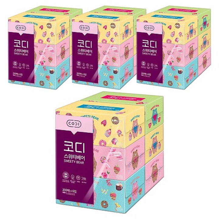 코디 스위티베어 200매*6입 4팩